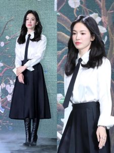 图片[4]-跟明星学穿搭——白衬衫+半身群，高级又洋气-muzimeixue